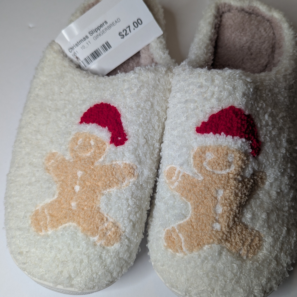 Festive Gingerbread Slippers